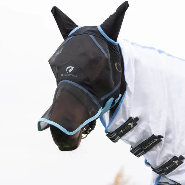 Hy Equestrian Fly Mask with Ears and Nose - Image 3