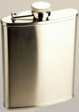 Hip Flask 8oz - Stainless Steel Satin Finish