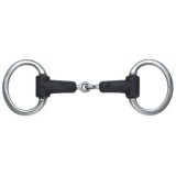 Eggbutt Flat Ring Rubber Covered Snaffle Bit  5.0" ONLY (Shires)