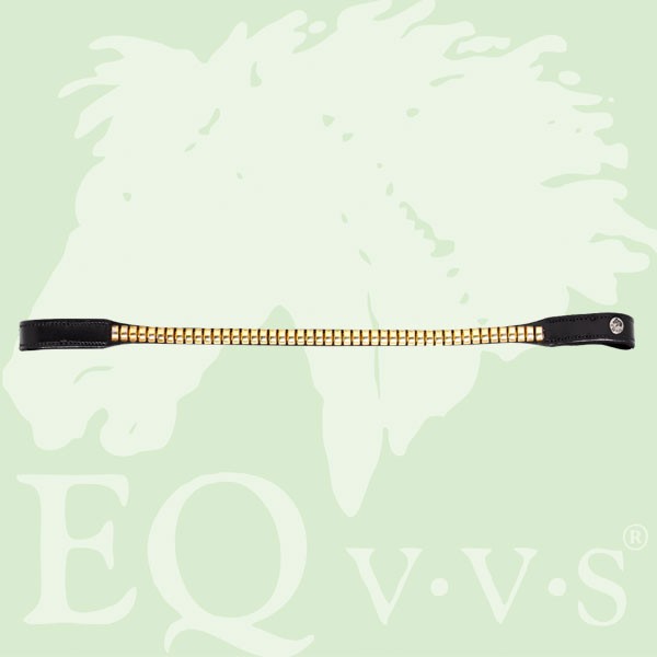 EQvvs Inlaid Brass Clencher Browband (9873) BROWN ONLY