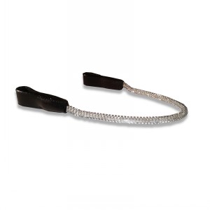 EQvvs Rolled Crystal Browband (9856) BLACK ONLY