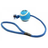 Good Boy Tennis Ball on a Rope (Blue)