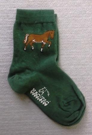 Hac-Tac Short Children's Sock with Trotting Horse Motive