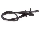 Plain Leather Reins 5/8"W 54"L with Martingale Stops BLACK