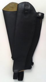 Saddlecraft Leather Gaiters Black - Calf 35cm Leg 41cm