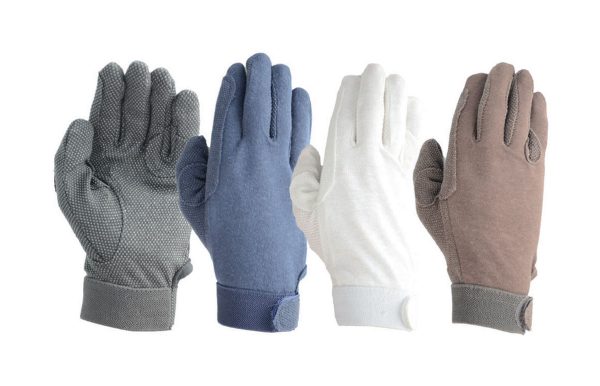 Hy Equestrian Cotton Pimple Palm Gloves