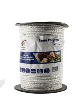 Fenceman Electric Fence Polyrope 6mm x 200m White (Standard)