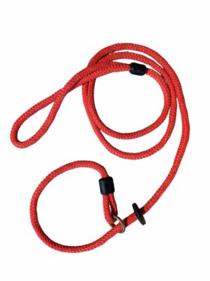Outhwaites Rope Slip Dog Lead 6mm Dia 150cm Long Red