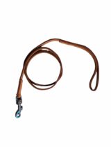 Leather Dog Lead 100cm x 6mm Tan