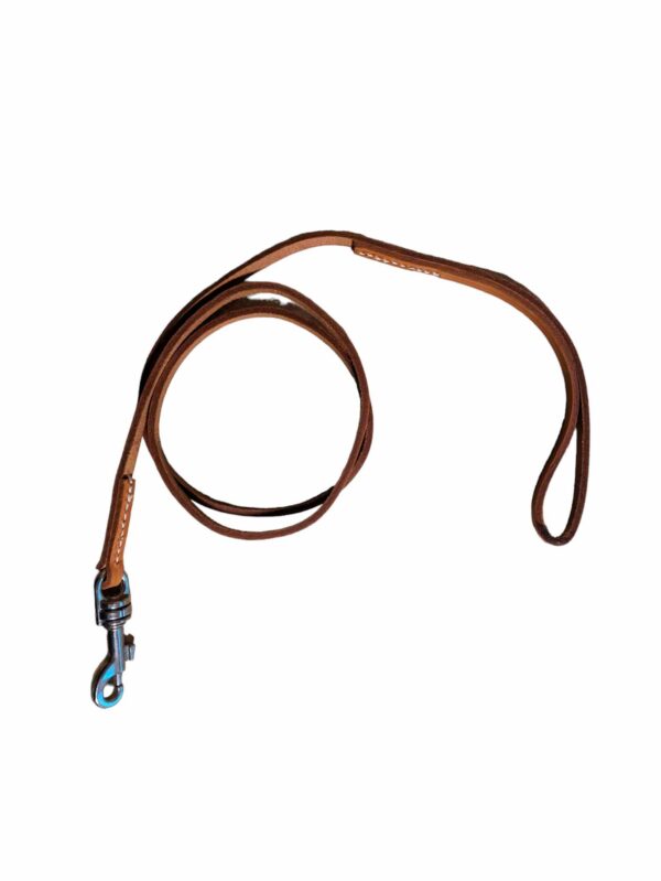 Leather Dog Lead 100cm x 6mm Tan