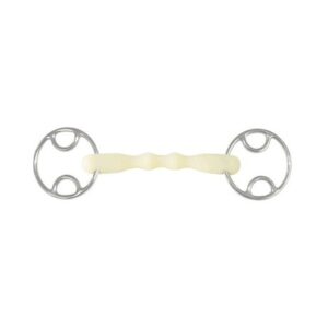 Happy Mouth Bevel/Loop Ring Rippled Bar Bit